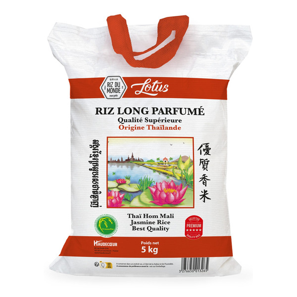 Riz Parfumé Thailande Lotus 5 kg Riz du Monde