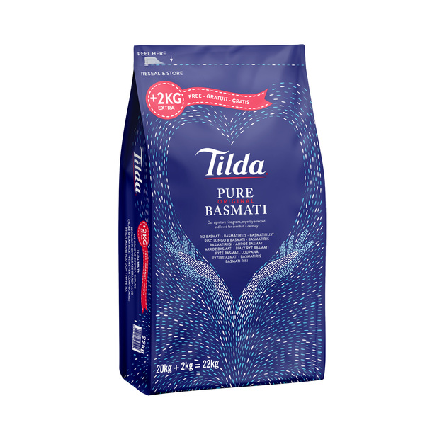 Photo Riz basmati 20kg + 10% OFFERT Tilda