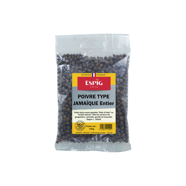 Photo Poivre type Jamaïque entier 100g Espig