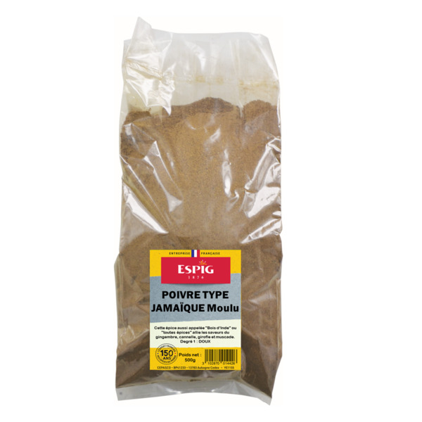 Photo Poivre type Jamaïque moulu 500g Espig
