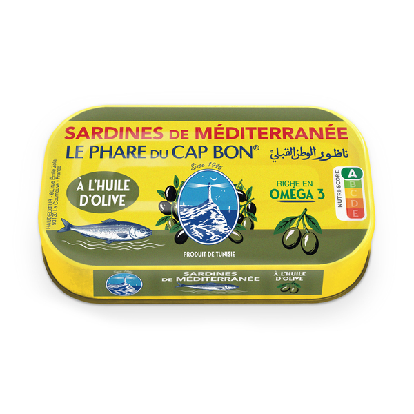 Sardines de méditerranée à l'huile d'olive 110g Phare du Cap Bon