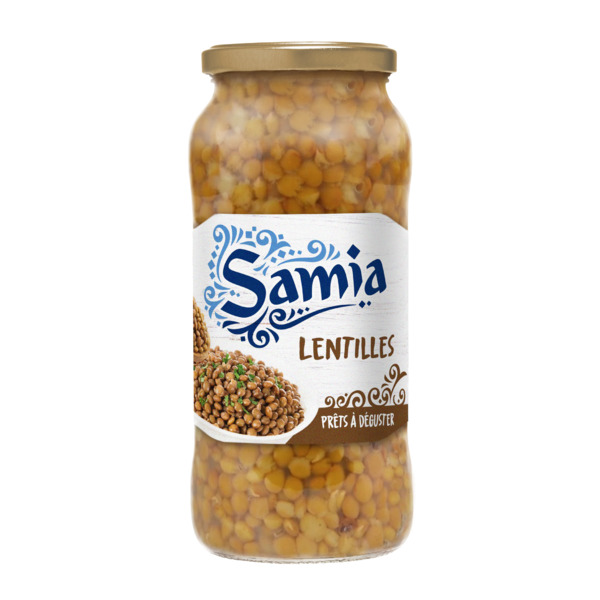 Photo Lentilles blondes en bocal 570g Samia