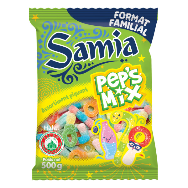 Photo Bonbons assortiment pep's 500 g Samia