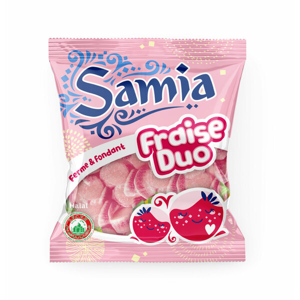 Bonbons fraise duo halal 90 g Samia