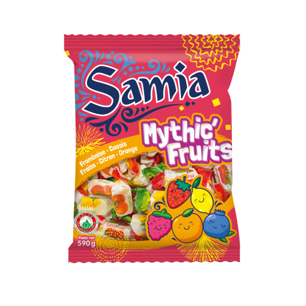 Photo Bonbons tendres aux fruits halal 590 g Samia