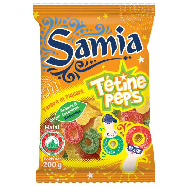 Photo Bonbons tétine pep's halal 200 g Samia