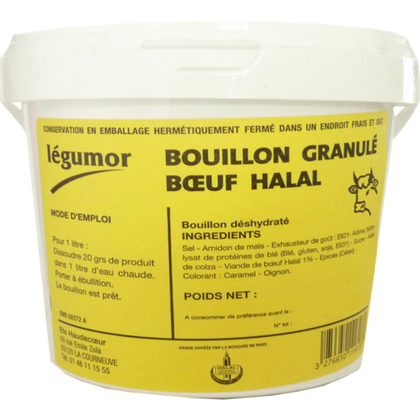 Photo Bouillons granulé boeuf 2 kg Legumor