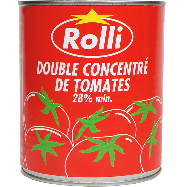 Photo Double concentré de tomate 4/4 880 g Rolli